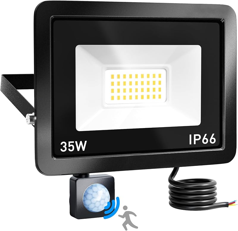 Brightown 35W 3000LM LED Motion Sensor Security Light IP66 Waterproof Outdoor