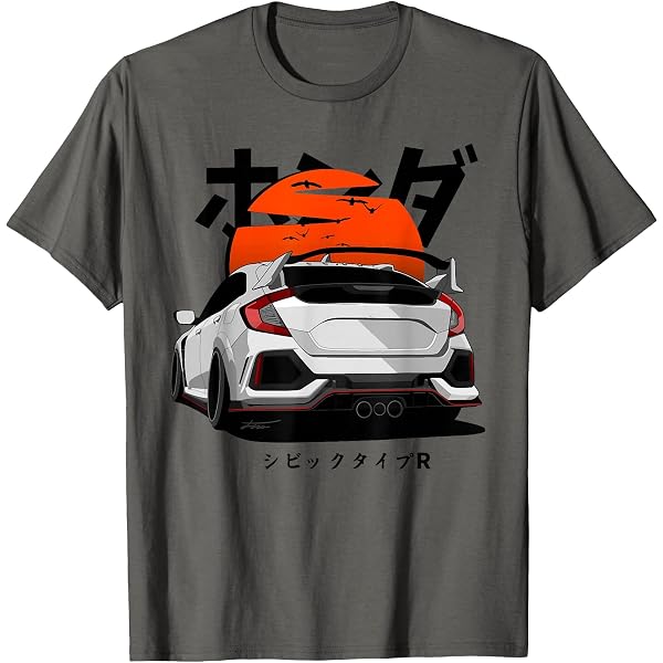 Amazon.com: Civic Type R FK8 Japanese Car T-Shirt, Small, Black