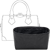 FANJI Project Purse Organizer Insert for LV Speedy Trunk 20 Handbag,Custom Fit Inside Premium Matte Black Lightweight WaterResistant Tote Bag Insert Accessories