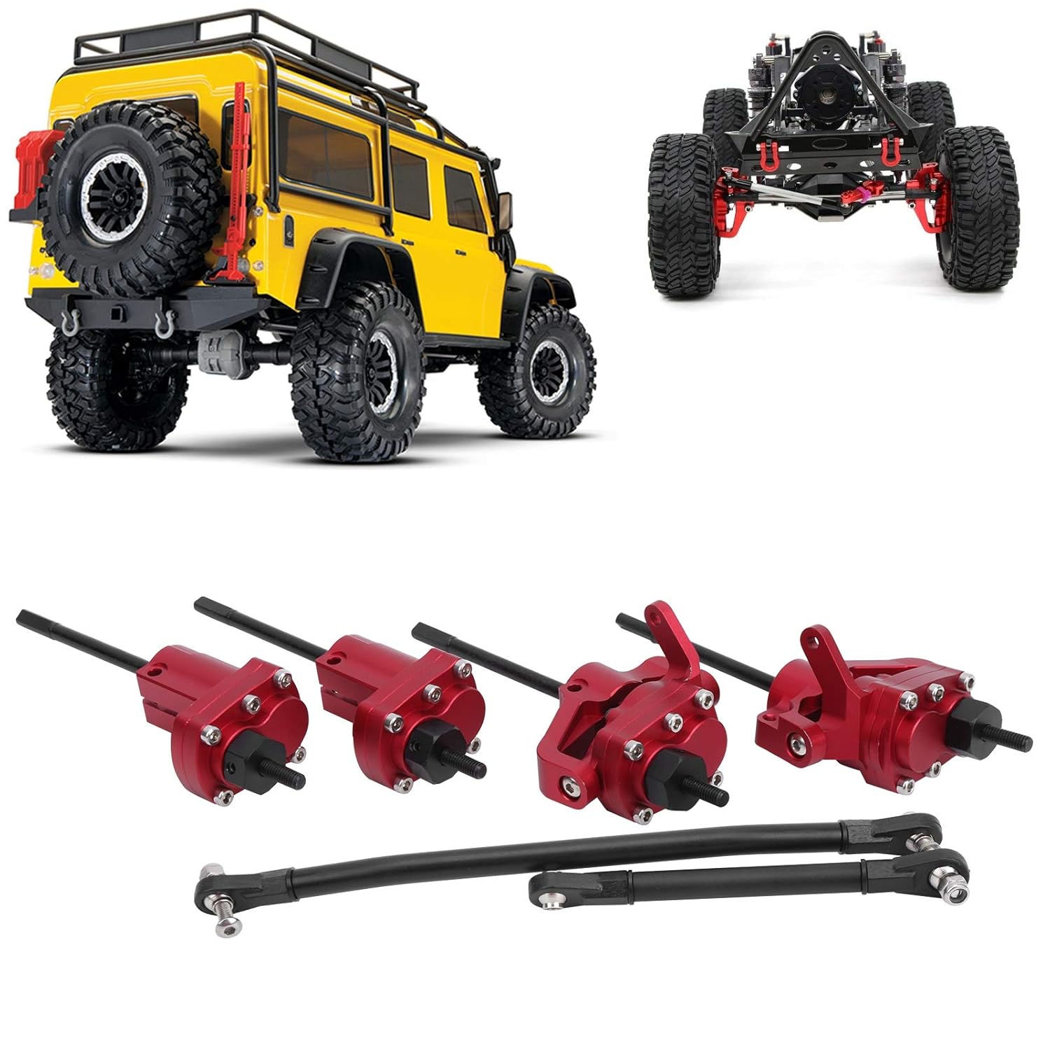 RC Axle, Aluminum Alloy Shell Cool and Attractive RC Rear Axle for