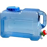 UXPEYIC 3.17 Gallon Water Container with Spigot, Portable Water Jug, No Leakage Camping Bucket with Tap, BPA Free Emergency Water Storage Tank for Camping, Vehicle, Car, Outdoor Hiking, Picnic