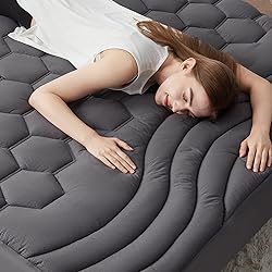 Bedsure Grey Twin XL Mattress Pad - Soft Mattress