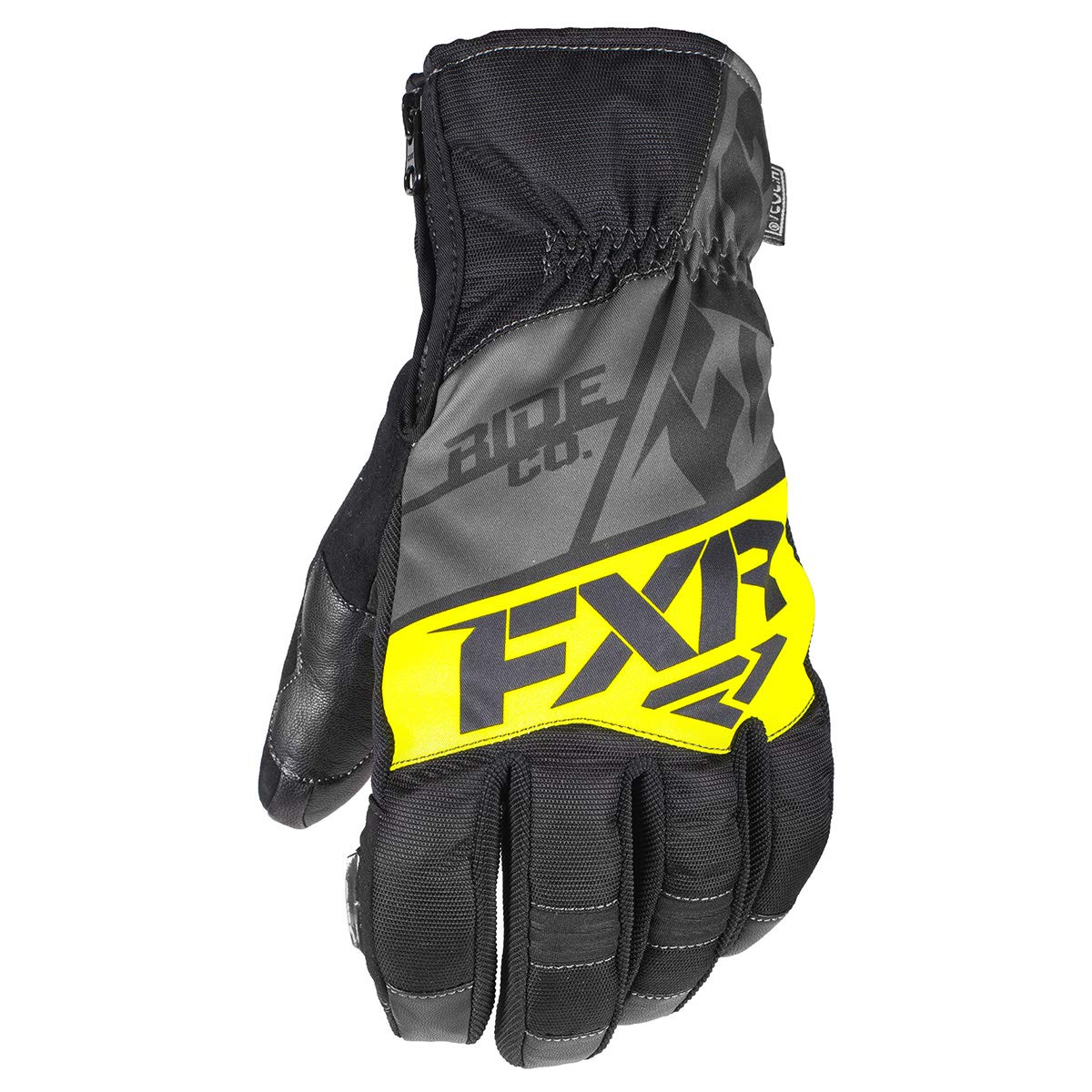 FXR Mens Fuel Short Glove (Black/Charcoal/Hi Vis, X-Large)