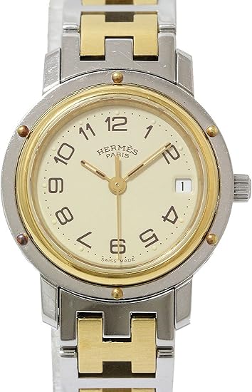 Amazon Hermes エルメス クリッパー Cl3 240 アイボリー文字盤 アラビア Gp Ss クオーツ レディース 中古 腕時計 レディース腕時計 腕時計 通販