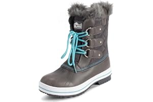Polar Products Womens Snow Boot Quilted Short Winter Snow Rain Warm Waterproof Boots