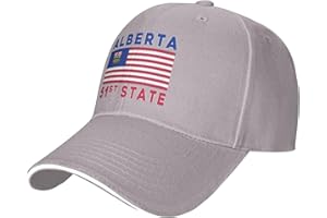 Alberta Separation Independence Flag Alberta 51st State of America - Baseball Caps Snapback Trucker Hats (Gray) - a371
