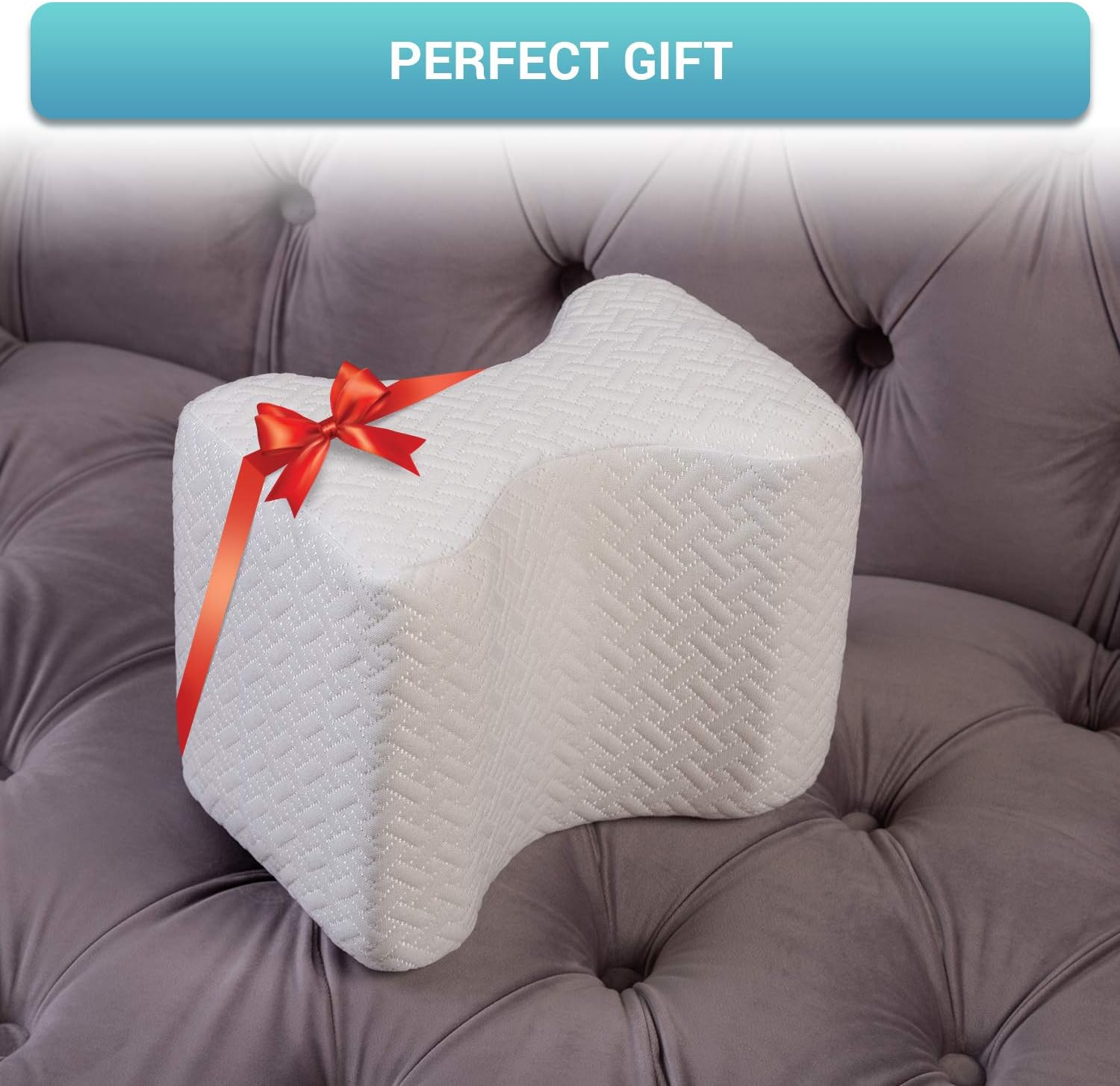 Knee Pillow for Side Sleepers - 100% Memory Foam Wedge Contour - Leg Pillows for Sleeping - Spacer Cushion for Spine Alignment, Back Pain, Pregnancy Support - Sciatica, Hip, Joint, Surgery Pain Relief: Home & Kitchen
