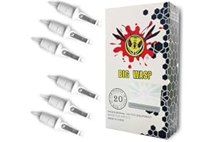 BIGWASP Professional Disposable 1015RM Tattoo Needle Cartridge #10 Bugpin 15 Curved Magnum (15RM) 20Pcs