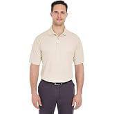 UltraClub Men's Cool &amp; Dry Mesh Piqu&eacute; Polo L STONE