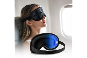 TOLACCEA 3D Cooling Sleep Mask with Double Coldfocus Gel - Frozen Cold Gel Eyes Mask with Contoured Blackout Hot & Cold Therapy for Women, Men Sleeping on Airplane Traveling for Migraine, Dry Puffy Eyes,1 Pack