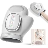 AIRSEE Hand Massager with Heat and Compression for Arthritis Carpal Tunnel Relief, 3 Massage Modes 3 Heating Levels 5 Intensities, Cordless Rechargeable Portable Pain Relief, Gift for Women Men