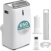 SereneLife Portable AC 14000 BTU, 3-in-1 Cooling, Dehumidifier And Fan Modes, Compact Standing Air Conditioner, Energy Effici