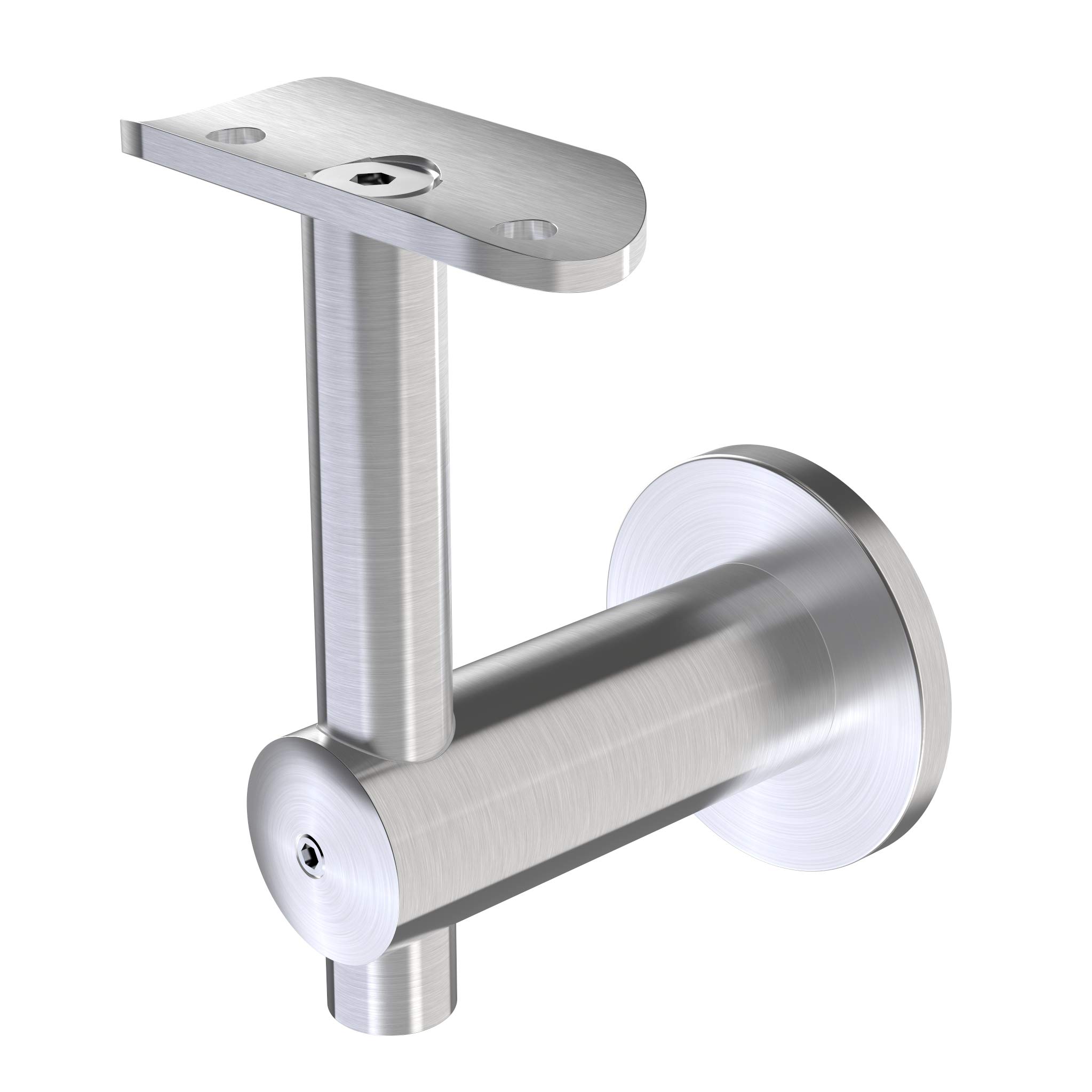 Stainless Steel Handrail Bracket Wall Adjustable for Round and Flat