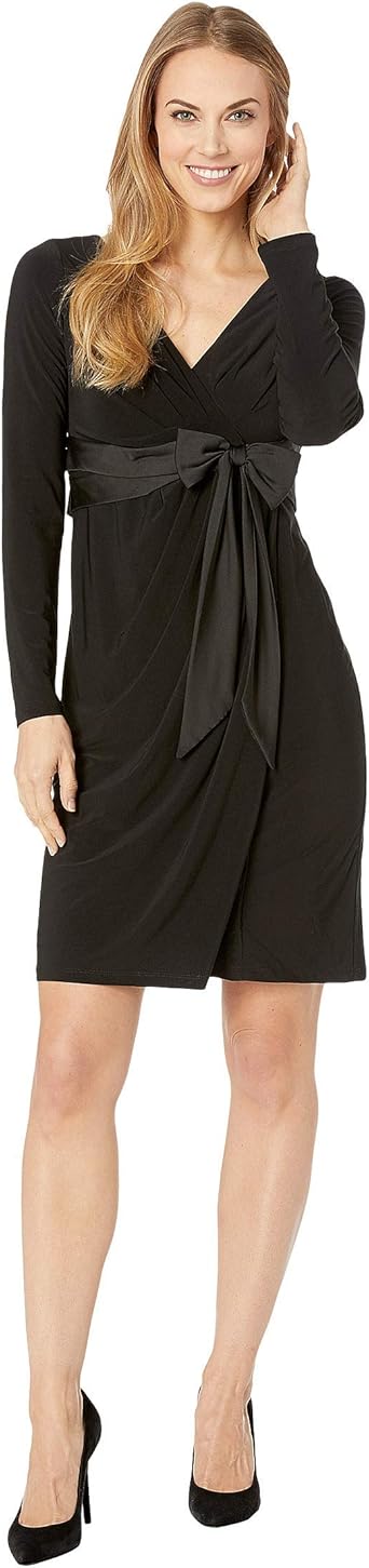 women's chaps surplice midi dress