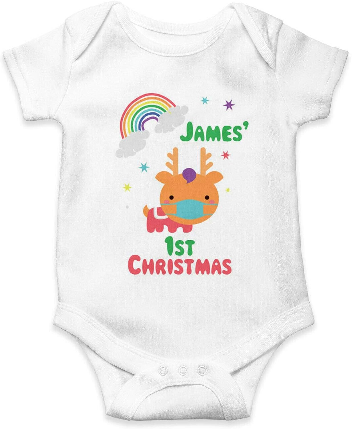 Personalised Baby Grow Bodysuit Custom Gift Print White Custom Girl