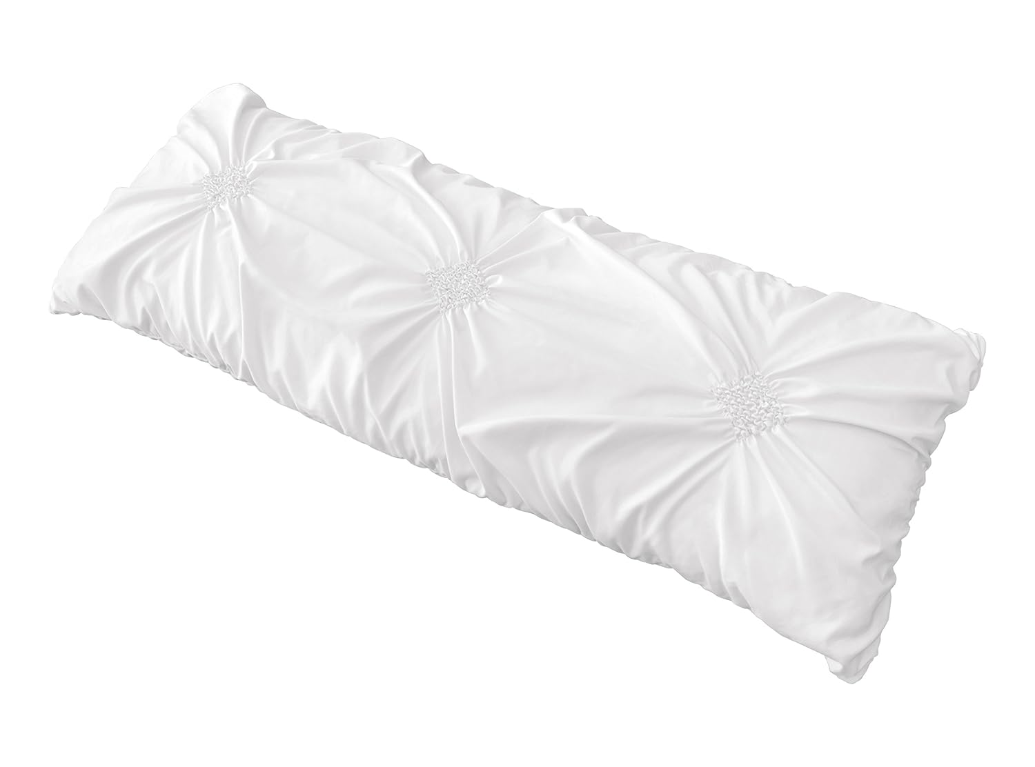 Solid Color White Shabby Chic Body Pillow Case Cover for Harper Collection (Pillow Not Included)