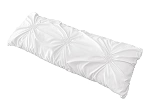 Solid Color White Shabby Chic Body Pillow Case Cover for Harper Collection (Pillow Not Included)