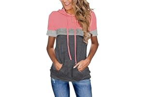 LYLINAN Womens Tops Summer Clothes Hoodies for Women Shirts Casual Short Sleeve Fashion Blouses Trendy Tunics