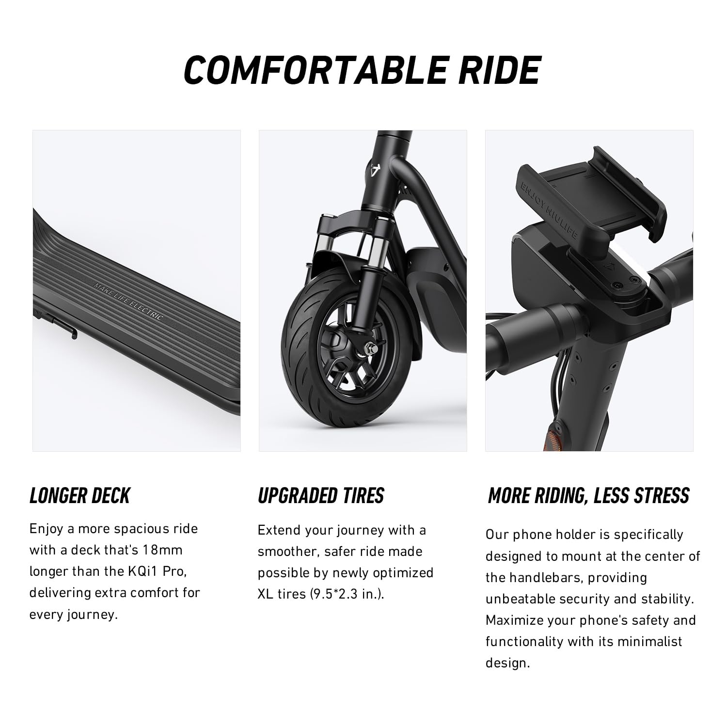 NIU K100F/K300X Electric Scooter Adults - 600W-900W Peak Power, 18-41 Max Range, Top 17.4-23.6 MPH, Portable E Scooter w/Suspension for Commute, Sup. Turn Signal, Folding Handlebars(Only K100F)