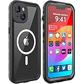 LOVE BEIDI Design for iPhone 14 Waterproof Case, Full Body Shockproof Dust Proof Phone Case Cover with Screen Protector - Black