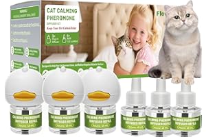 9-Pack Cat Calming Diffuser Kit 3 Diffusers + 6 Refills (48mL) 180-Day Supply for Multi-Cat Stress, Aggression & Anxiety Reli