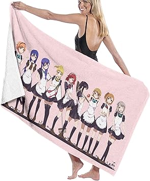 Amazon ラブライブ Love Live ビーチタオル バスタオル オシャレ多用途 大判 軽量 多用途 速乾 超吸水 砂浜 お風呂 旅行 人気 80cm 130cm バスタオル ホーム キッチン オンライン通販