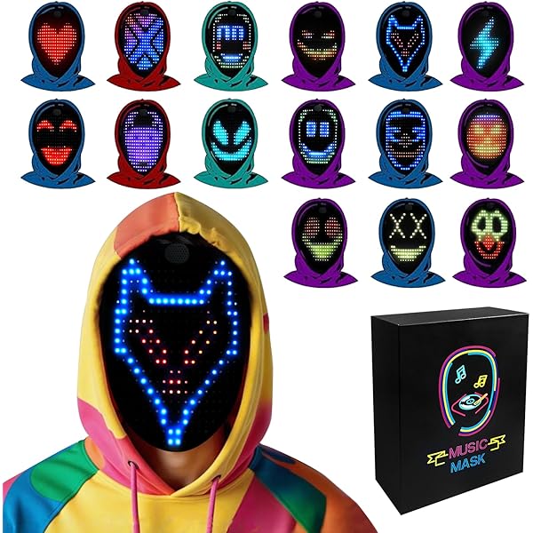 Amazon.com: Mr.Pang LED Mask Light up Mask with Gesture Sensing