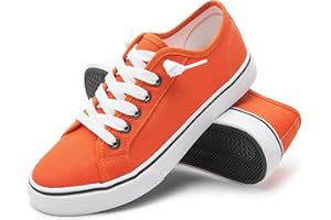 XRH Women Canvas Sneaker Slip On Non Slip Casual Shoes Lace Up Canvas Low Top White Shoes Loafers for Women Fashion Black Sneaker