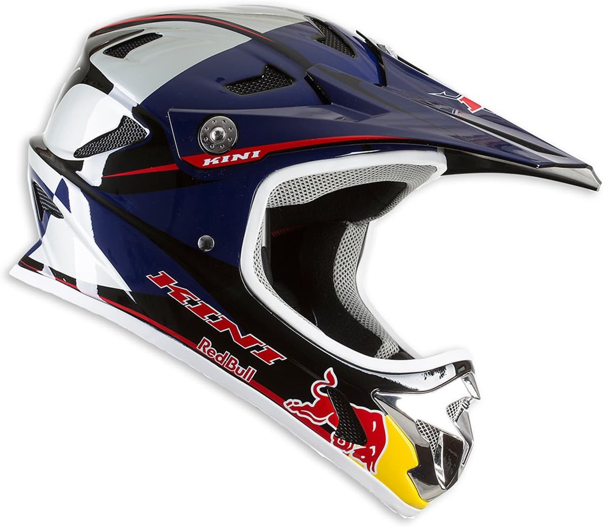 Kini Red Bull Downhill MTB Helmet, Silver/Blue