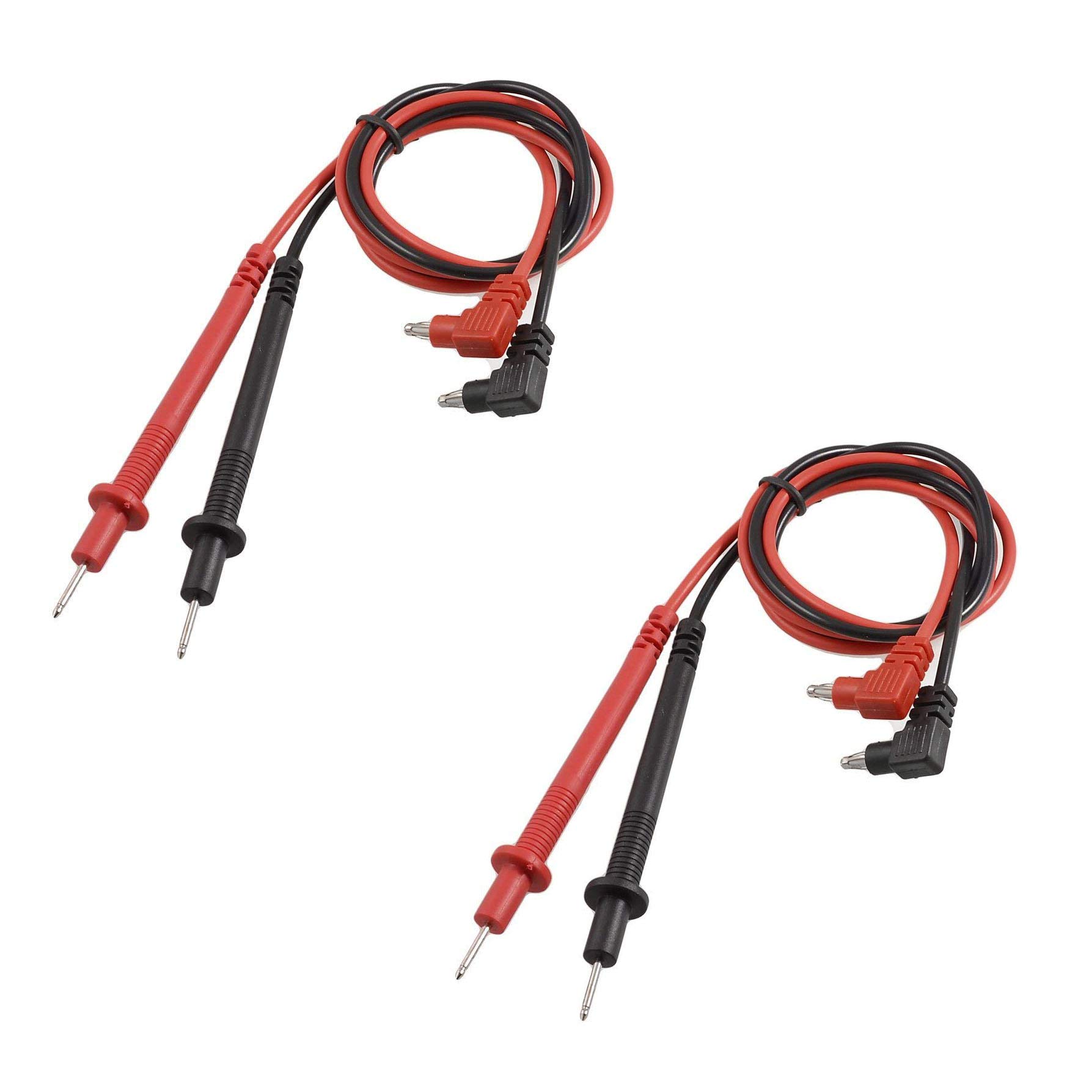 Photo 1 of LDEXIN 2pairs 90cm/35 Long Digital Laboratory Multimeter Voltmeter Test Lead Probe Wire Cable Banana Plug Connector Black Red 1000V