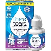 TheraTears Dry Eye Therapy Lubricating Eye Drops for Dry Eyes, 1 Fl Oz Twin Pack, (2 x 30mL Bottles)