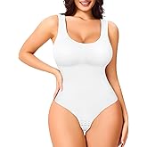 Eleady Shapewear Bodysuits for Women - Body Shaper Thong Tank Top Bodysuit Square Neck