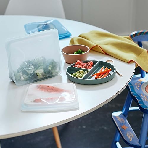 Stasher Platinum Silicone Food Grade Reusable Storage Bag, Clear