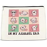NGAEAK Axolotl Gifts Cosmetic Bag in My Axolotl Era Zipper Makeup Pouch Axolotls Themed Gifts Small Makeup Bag