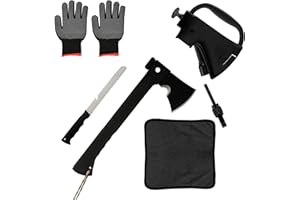 NIPURA Outdoor Camping Hatchet Axe, Tactical Axe And Hammer, Small Fire Starter And Whistles, Essential Emergency Survival To