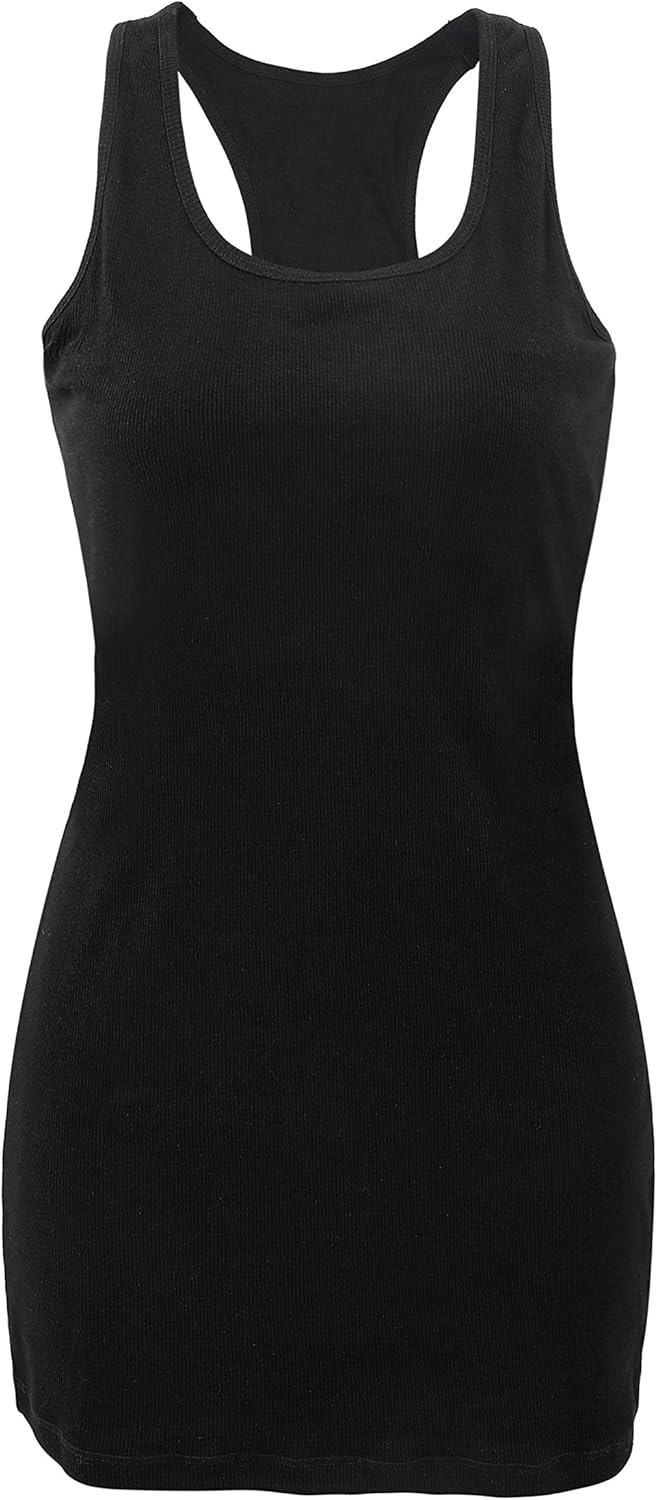 Sociala Womens Long Ribbed Tank Tops Beige at Amazon Womenâs Clothing store