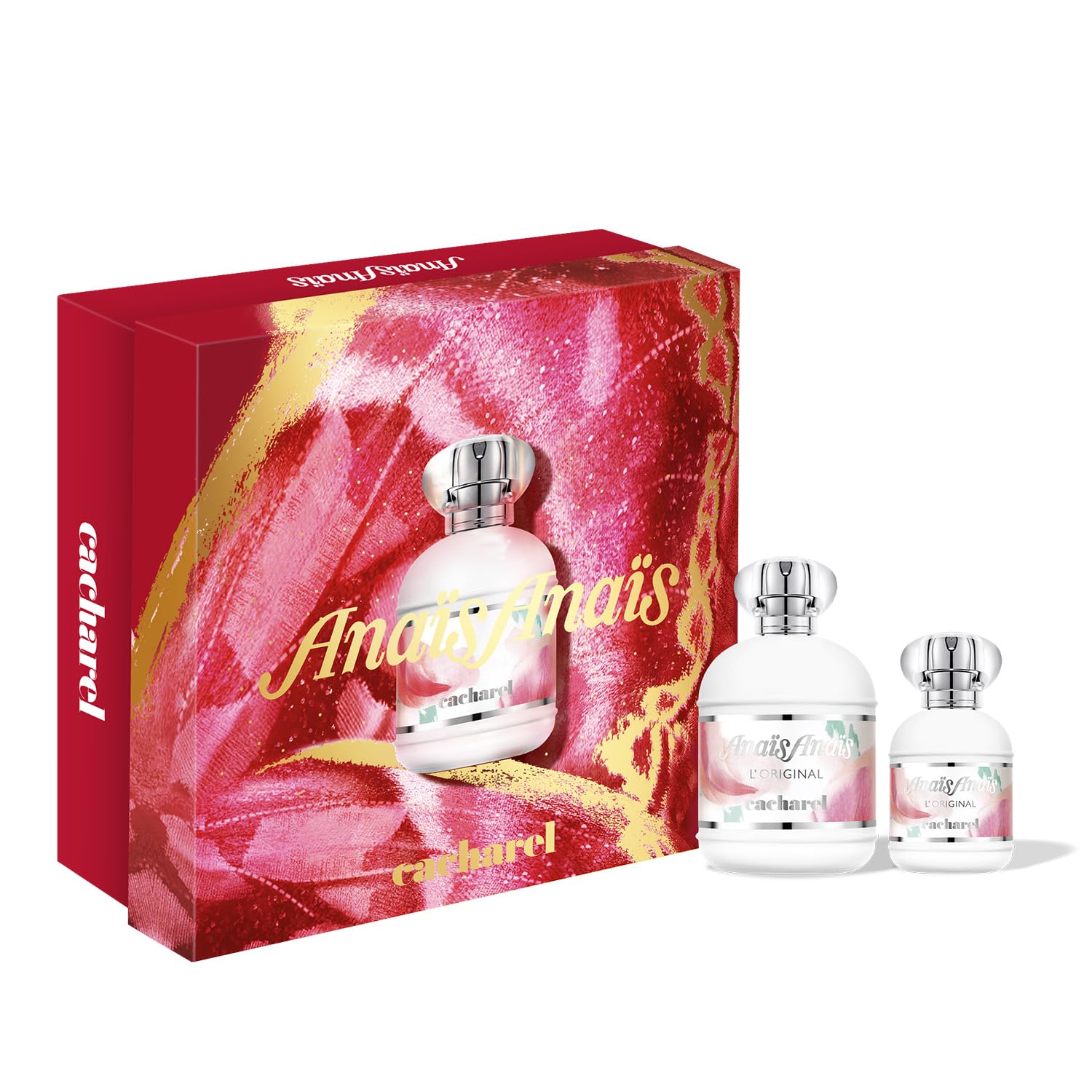 Cacharel Anais Anais EDT - Womens Fragrance Gift Set - Floral Perfume, White Lily, Sandalwood, Musk - Long Lasting - 3-Piece Set Includes Full Size 3.4 Oz + Travel Format Scent 1.0 Oz Image