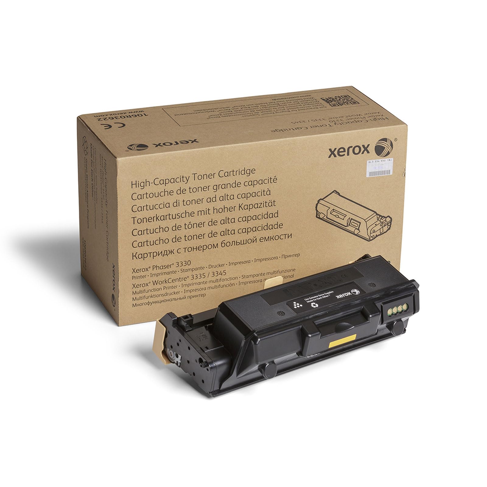 Xerox Genuine Phaser 3330 / Workcentre 3335 / 3345 Black High Capacity Toner Cartridge (8,500 Pages) - 106R03622