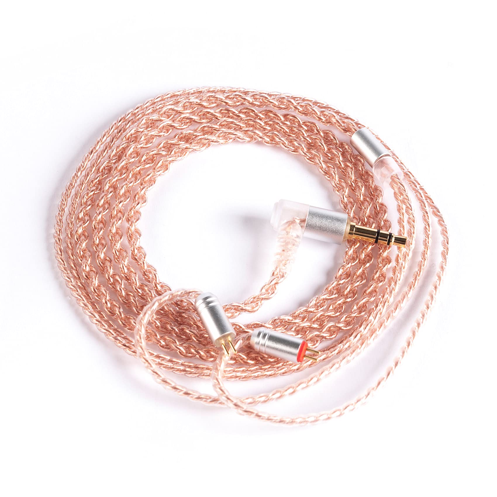 KBEAR Upgrade Earphone Cable, 4N Oxygen-Free Copper Wire-Based In Ear Monitor Cable, Improve Sound Headphone Replacement Cable for ES4 ZST ZSN ZS3 ZSR CCA C10 AS10 ZS10 (2Pin, 3.5mm, no mic)