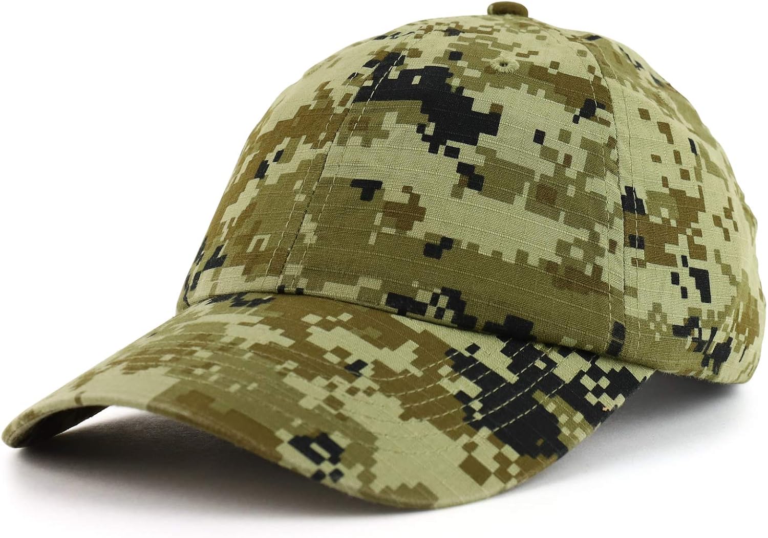 Armycrew Digital Camouflage Unstructured Cotton Ripstop Baseball Cap