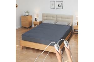 Electric Mattress Pad Queen Size 60''x80'' – 4 Warmth Settings, 10H Auto Shut Off, Stretchable Deep Pocket, Ultra-Soft Brushe