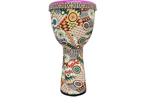RUOSWTE Djembe Drum,Drum Circles,Africa Drums, West African Style, Bongos，Music Healing Instrument (C)
