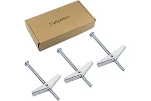 Sutemribor 3/16X3-Inch Toggle Bolt and Wing Nut for Hanging Heavy Items on Drywall, 50 Pack