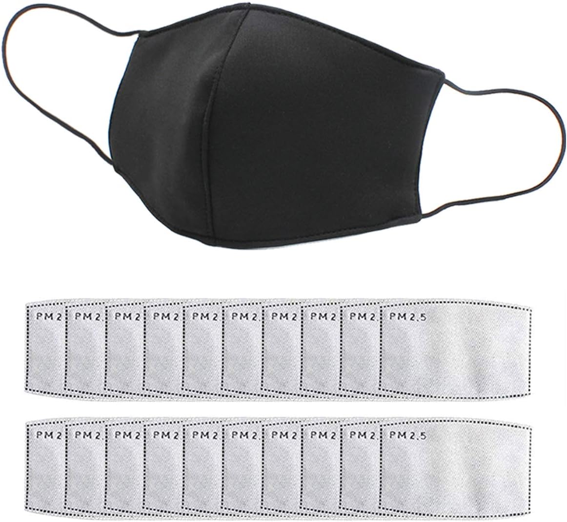 (2+20)2PCS Adult Teens Cotton Mouth Cover & 20pcs Activated Carbon Inserts