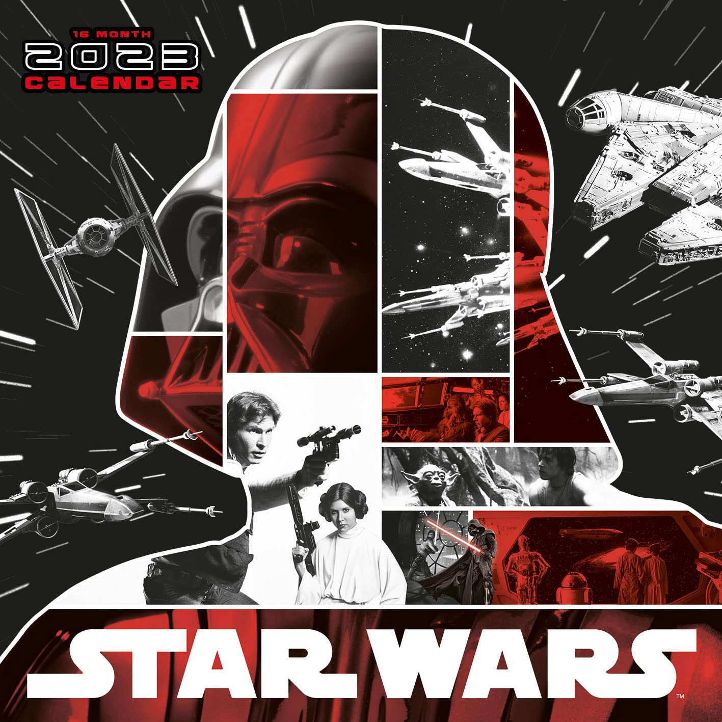 Star Wars (Adult) Calendar 2023 - Month to a View Planner 30cm x 30cm - Official Merchandise