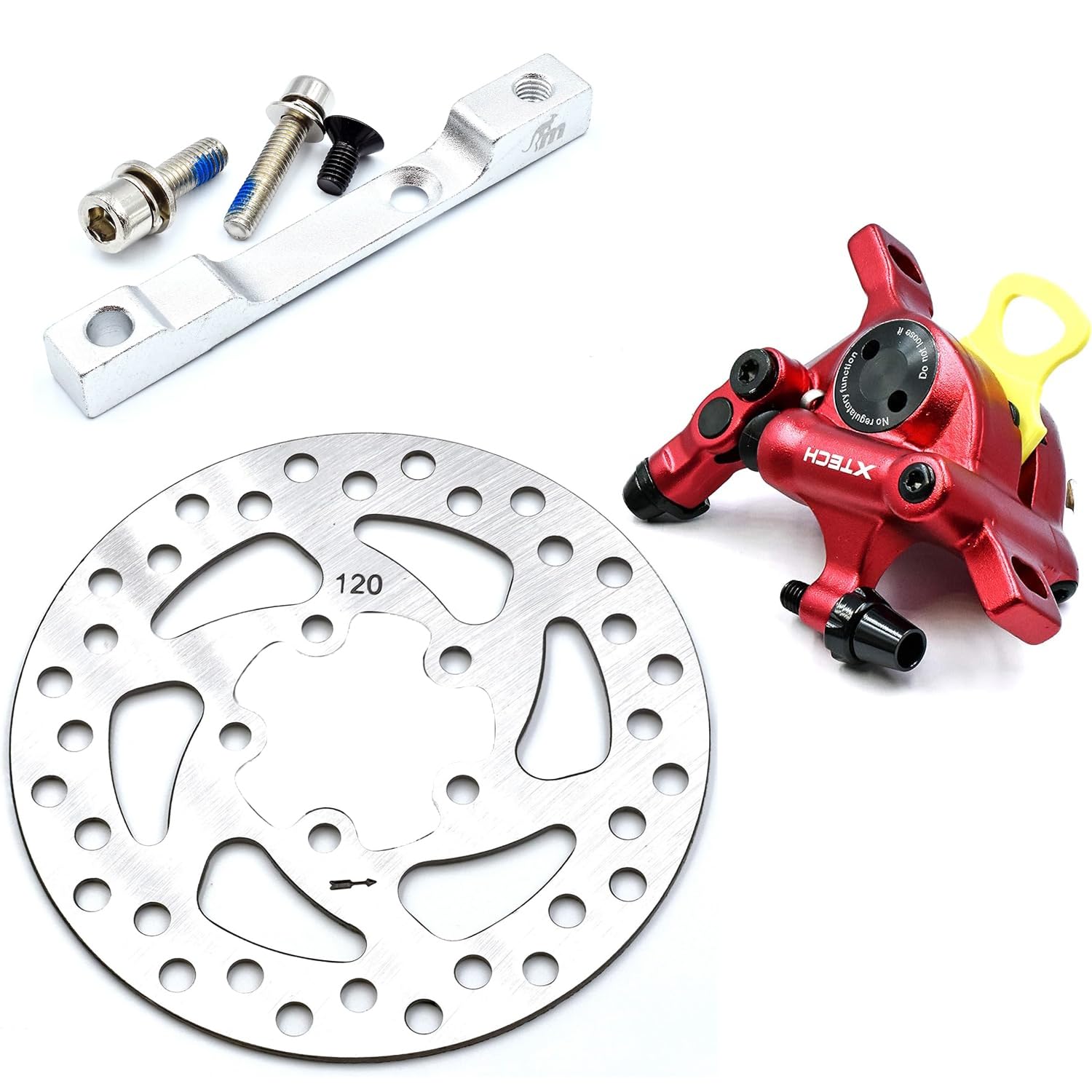 X Tech Brake With 120mm Disc And Monorim Adapter For Xiaomi M365 1S Essential Pro 2 Electric Scooter - Replacement Parts Accessories