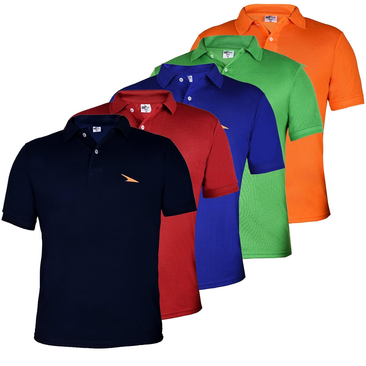 pro lapes men's multicolor polo t-shirt set of 5