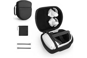 Fromsky Yinke for Oculus/Meta Quest 2/Pico 4 Case, Hard Travel Carrying Case All-in-One Storage, Compatible with Elite Strap VR Headset and More Accessories (Black)