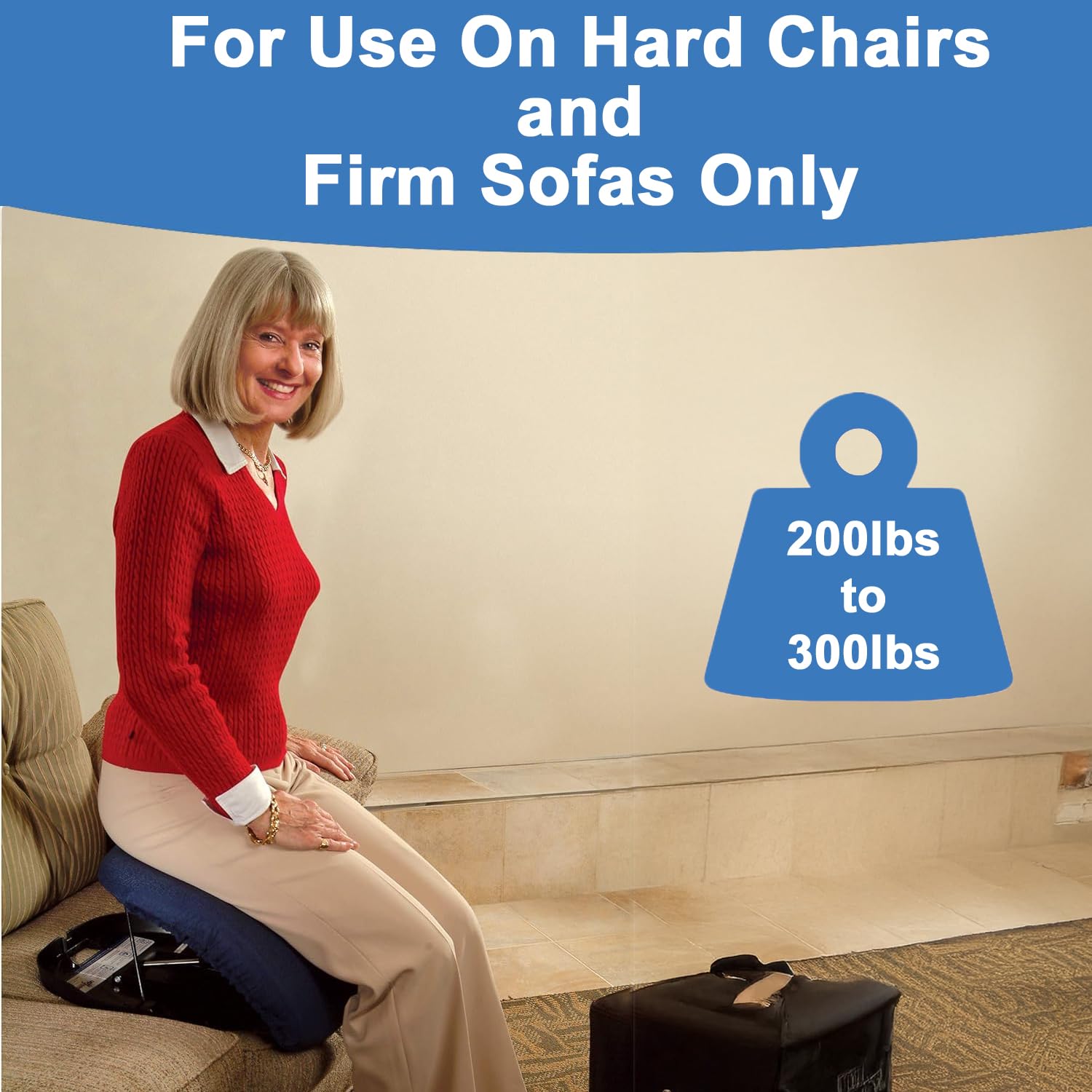 Carex Upeasy Seat Assist Plus, Chair Lift And Sofa Stand Assist, Chair Lift Devices for Seniors, Portable Lifting Seat For Persons 200 lbs to 340 Pounds, Provides 70% Assistance for Daily Living Aids