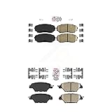 AmeriBRAKES Front Rear Ceramic Disc Brake Pads Kit
